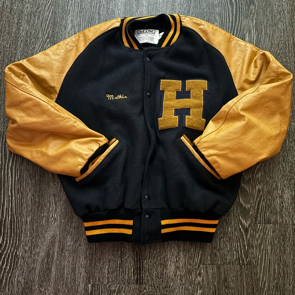 Black and Gold Varsity Jacket